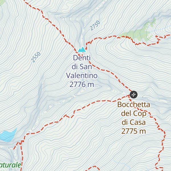 Map of Cima Cop di Casa