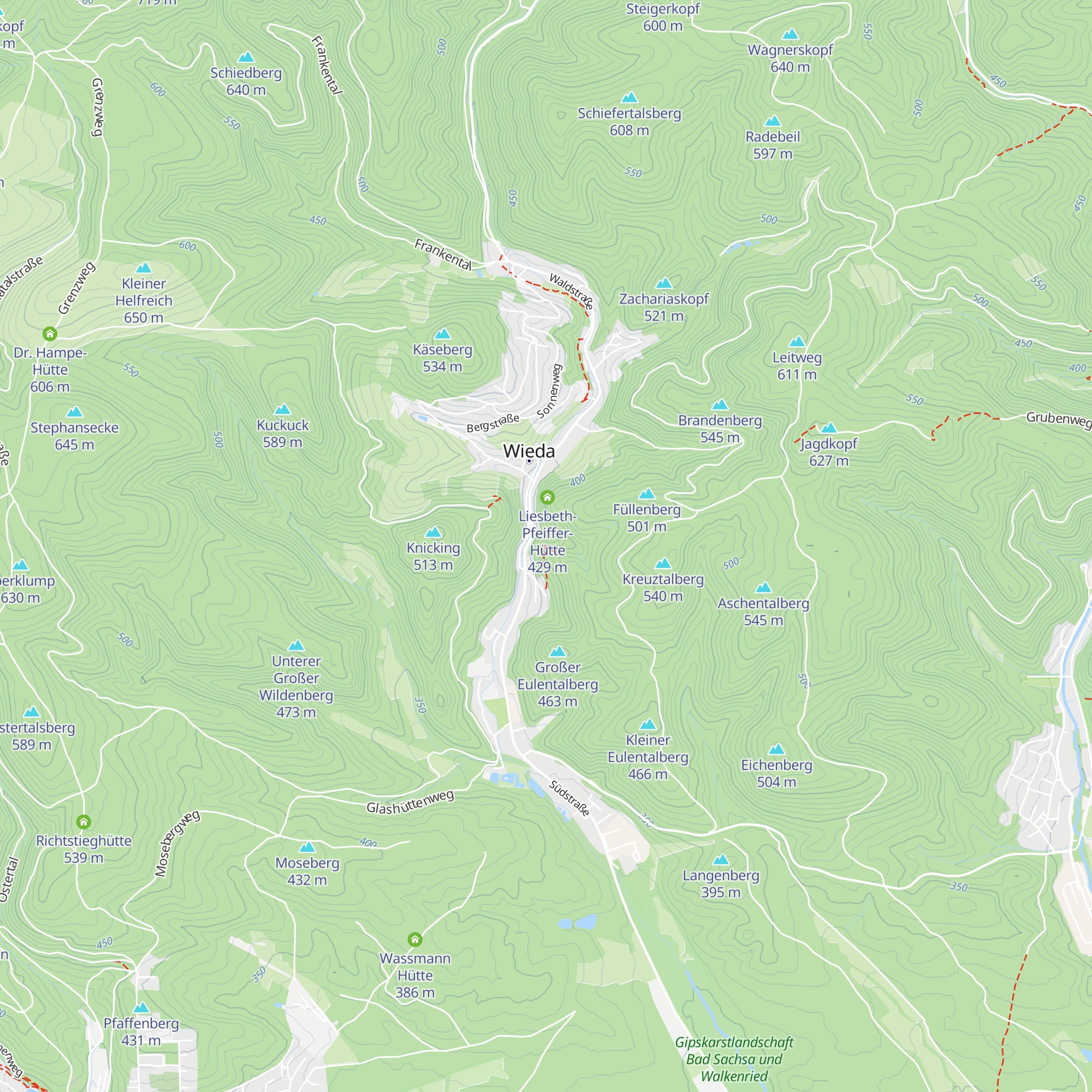 Hans-Peters-Hütte map