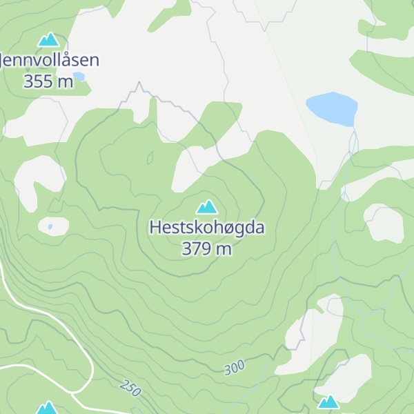 Map of Hestskohøgda