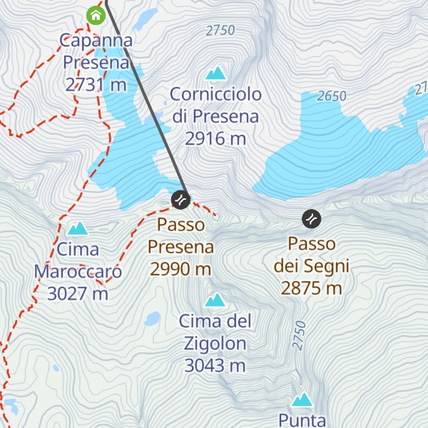 Map of Cima Presena