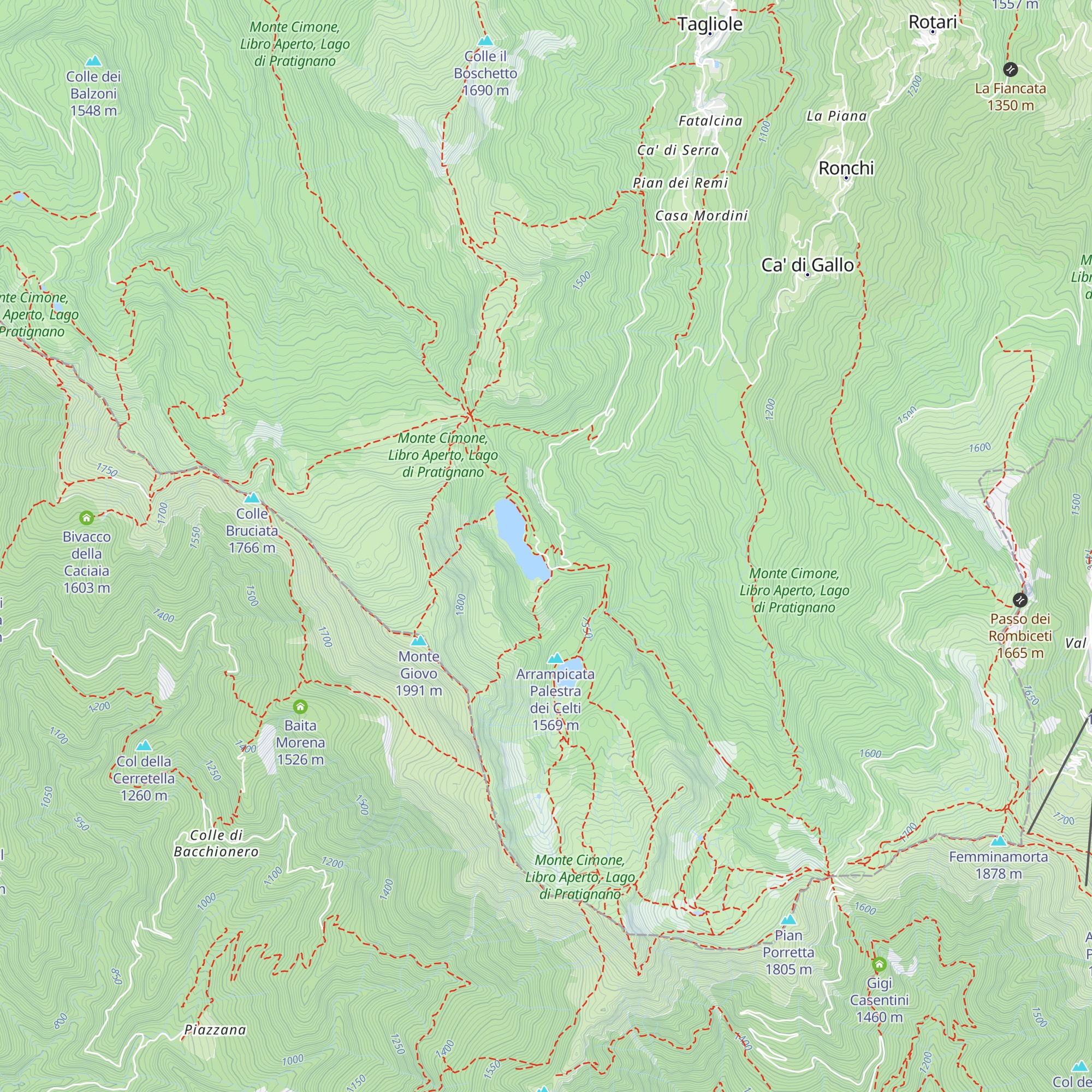 Rifugio Bertagni map
