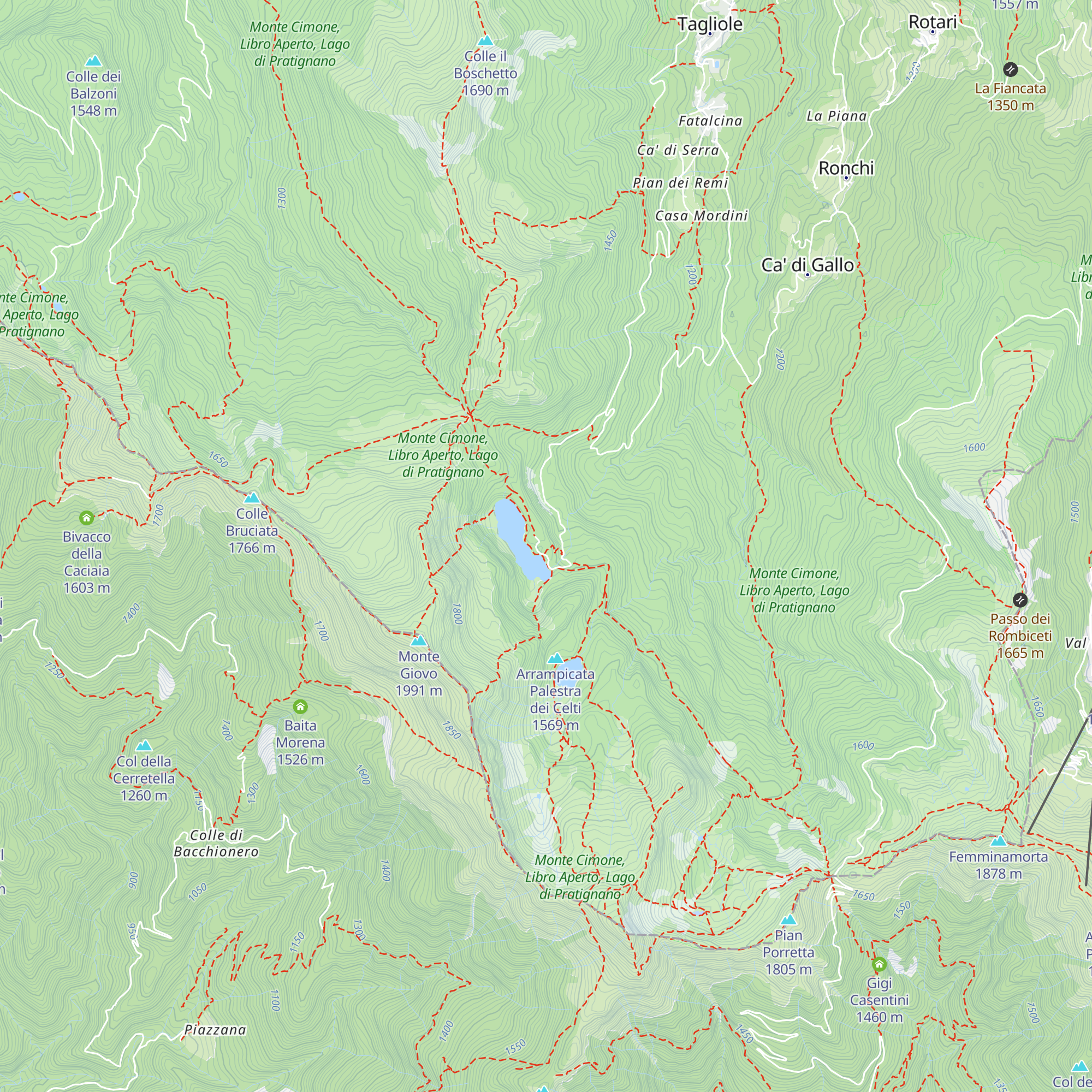 Rifugio Bertagni map