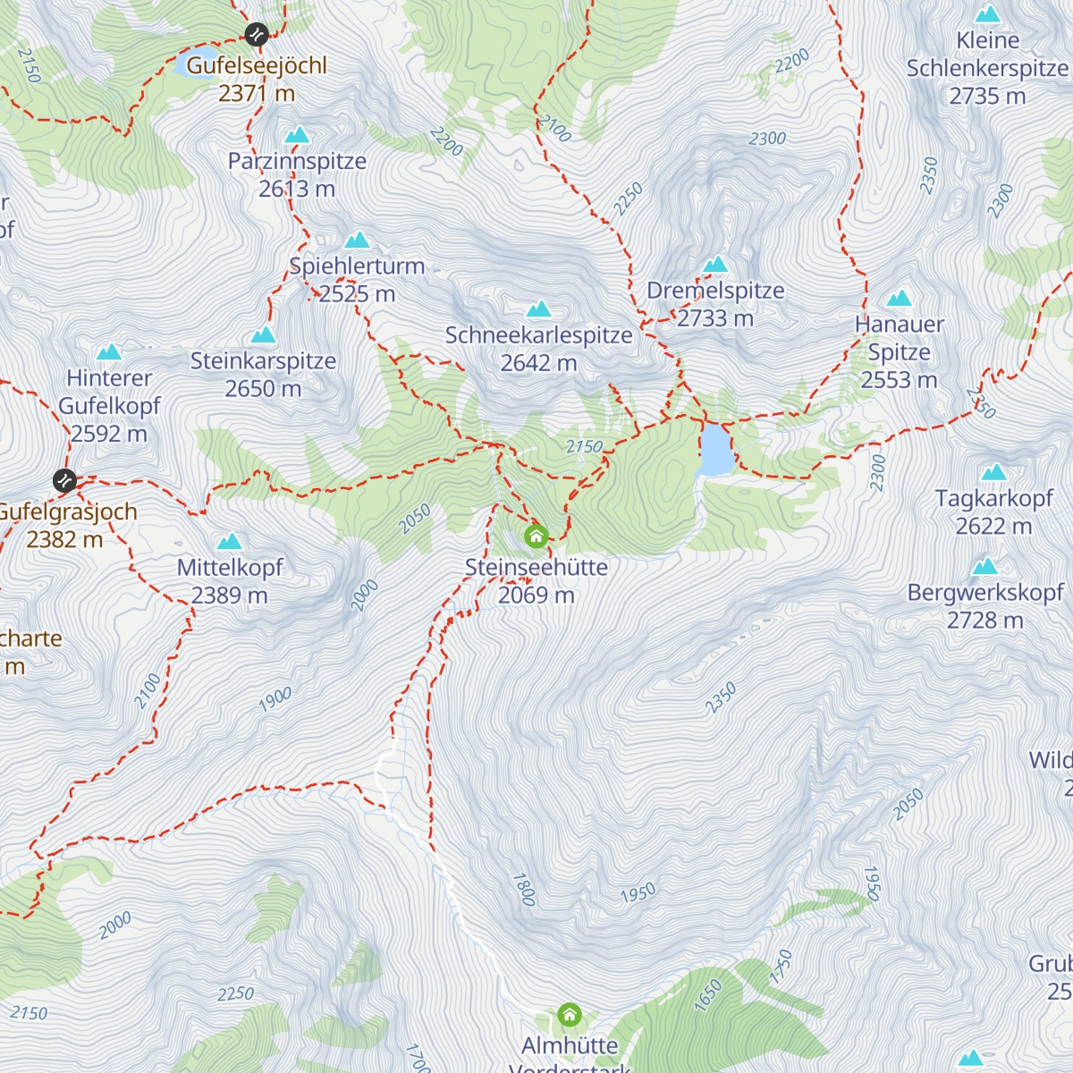 Steinseehütte map