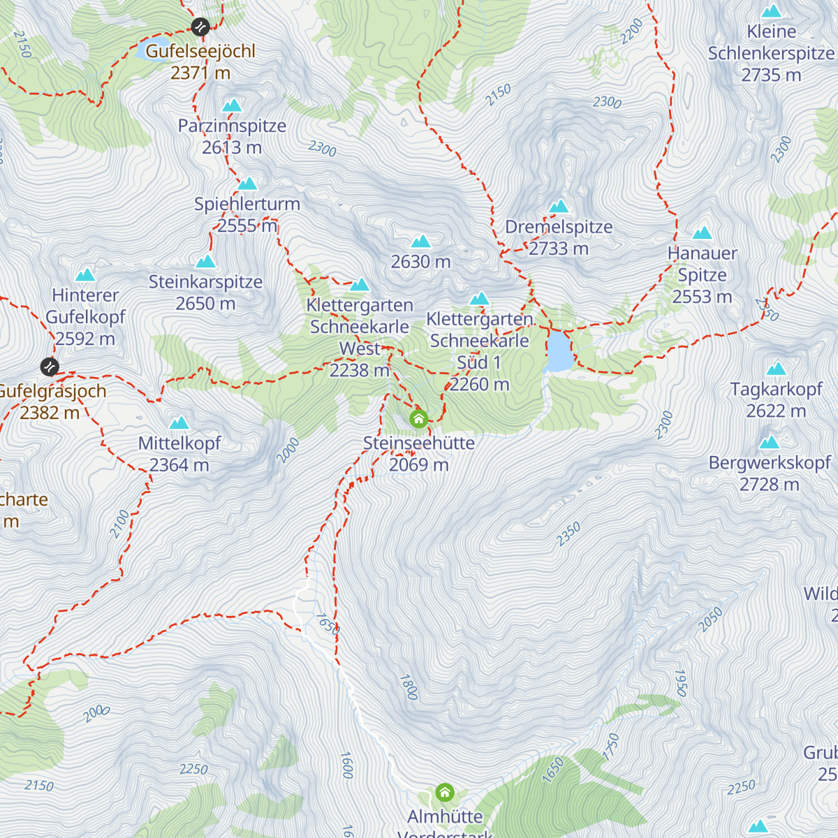 Steinseehütte map
