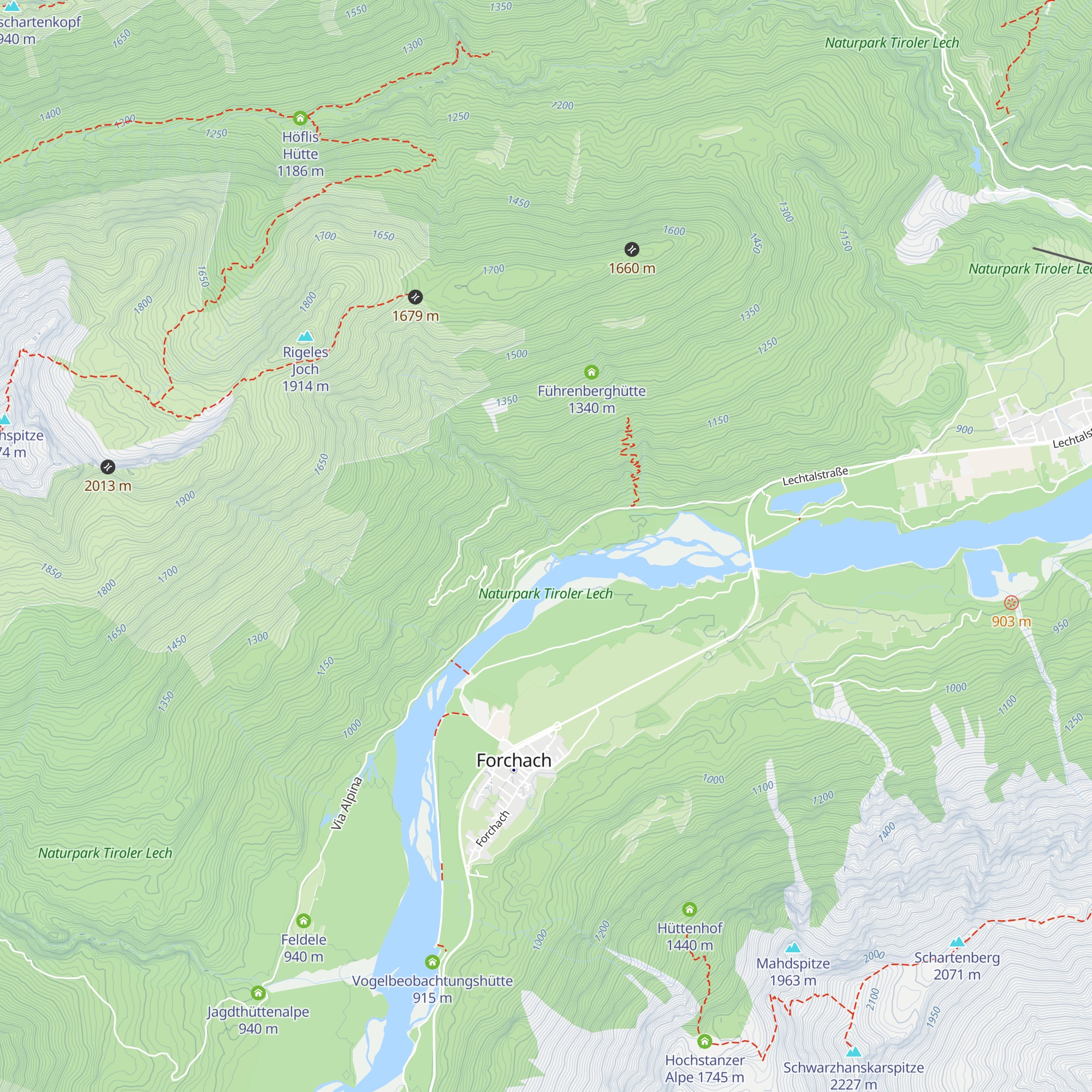 Stuibenhütte map