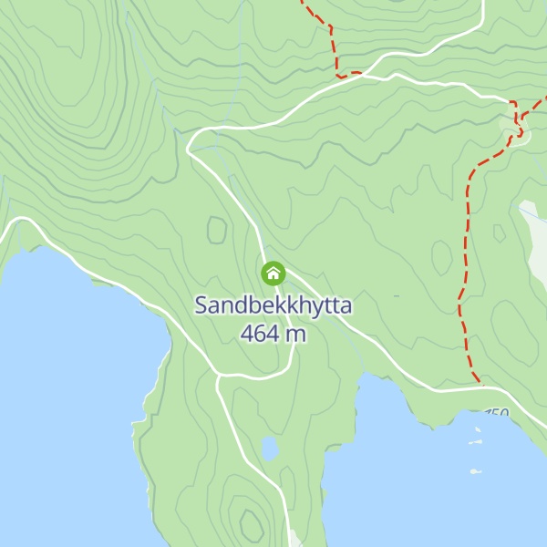 Map of Sandbekkhytta