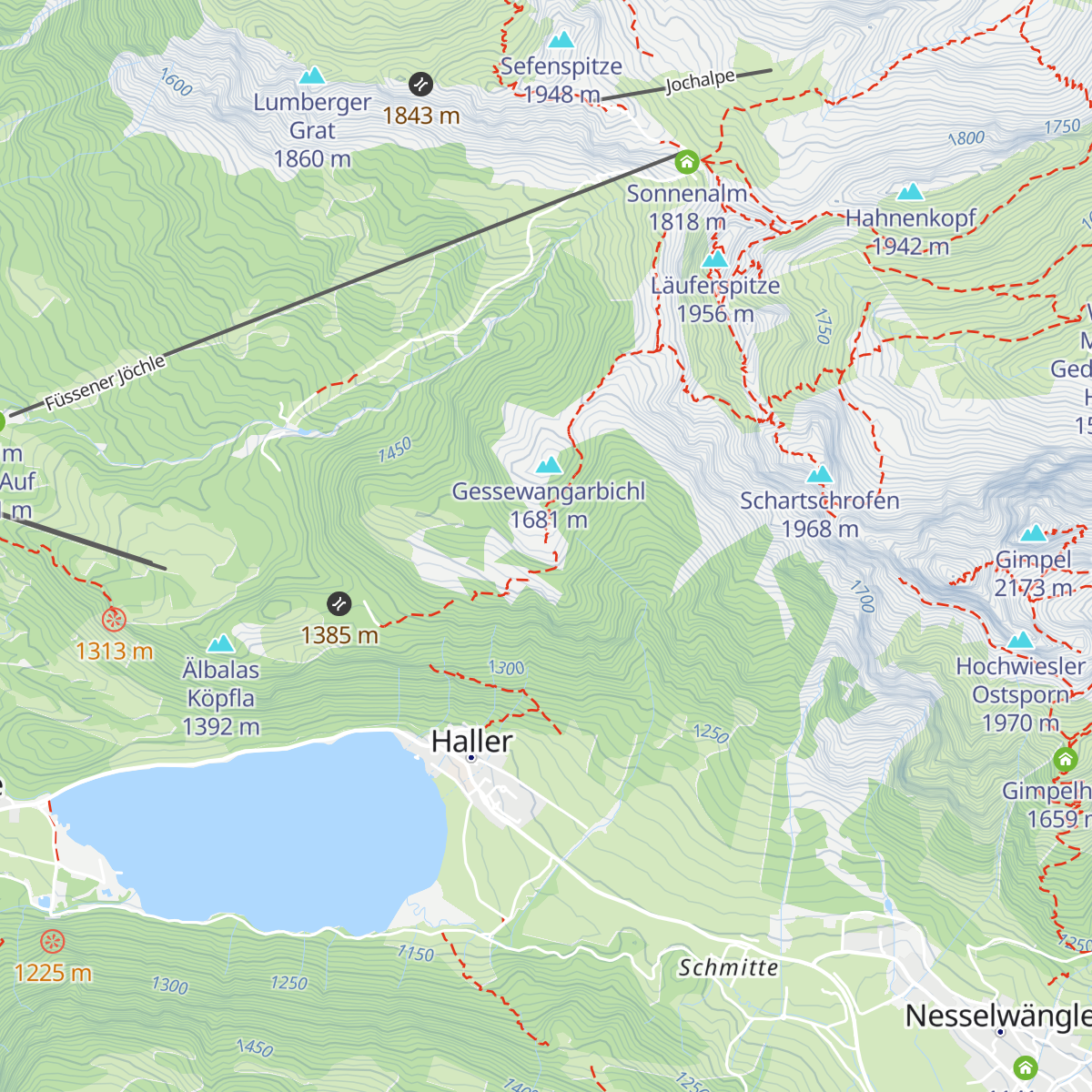 Gessewang-Alpe map