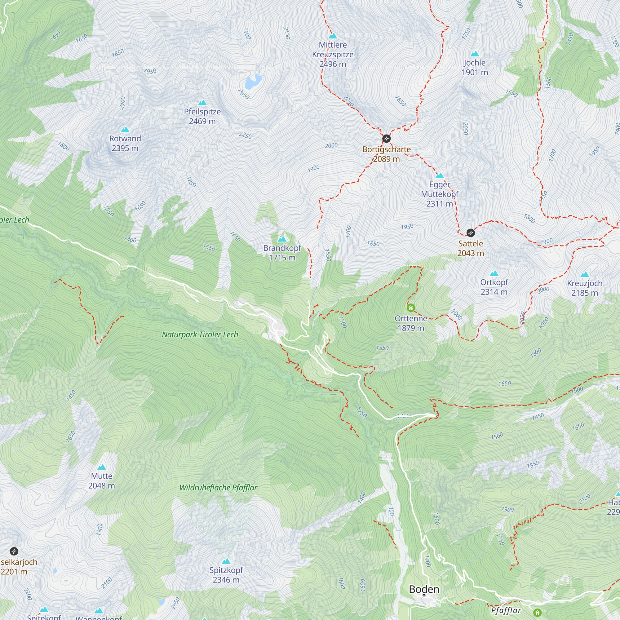 Kreuzspitzhütte map