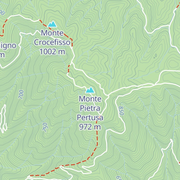 Map of Monte Pietra Pertusa
