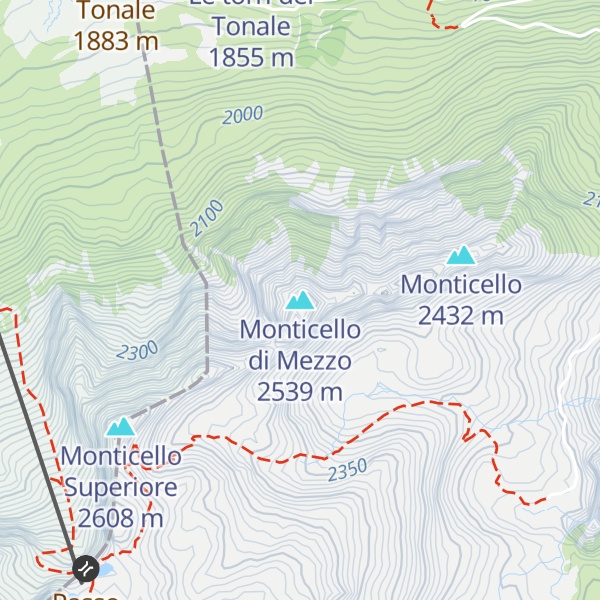 Map of Monticello di Mezzo