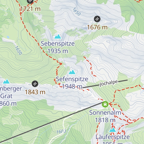 Map of Sefenspitze