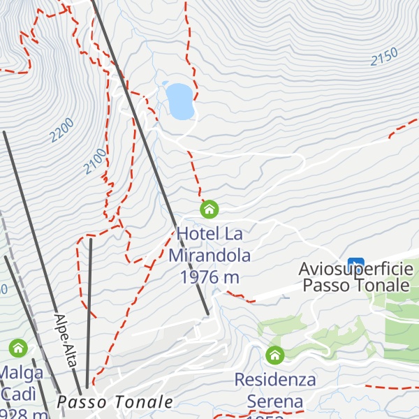 Map of Hotel La Mirandola