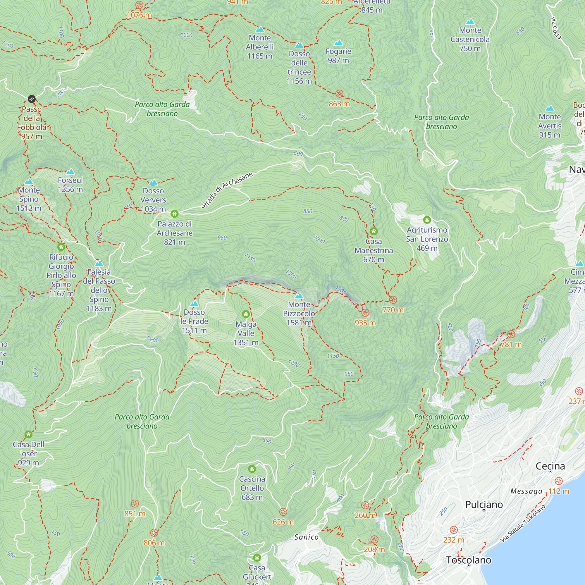 Bivacco Due Aceri map