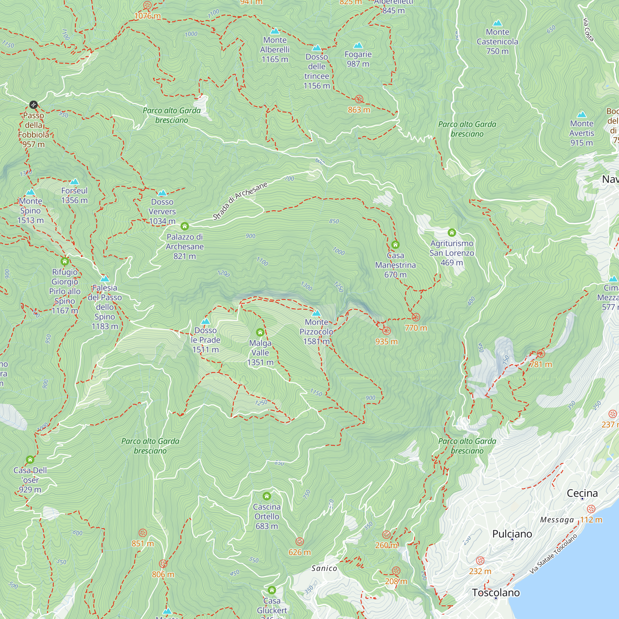 Bivacco Due Aceri map