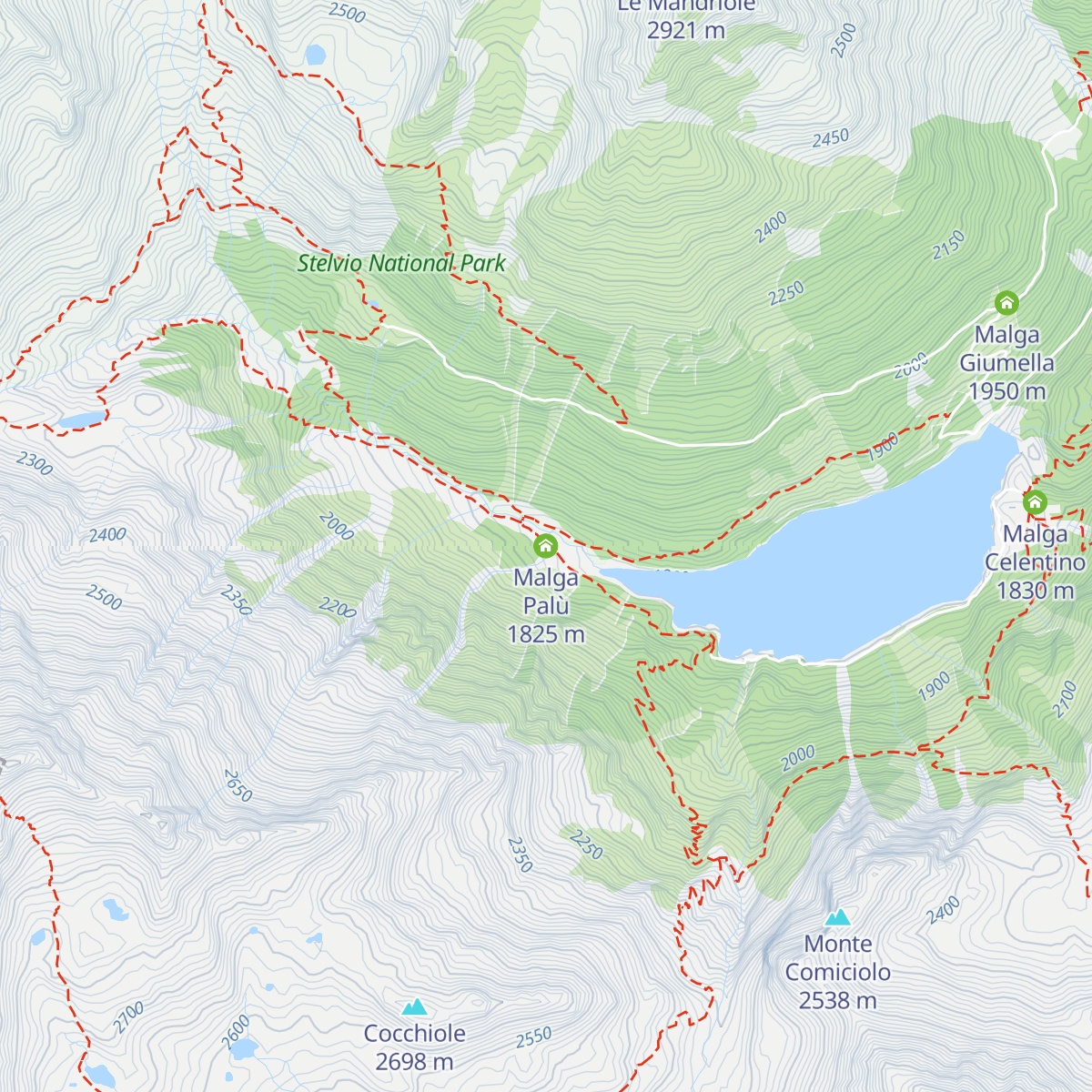 Malga Palù map