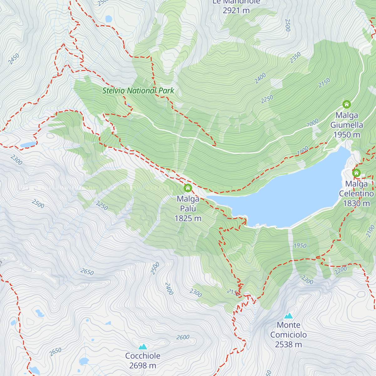 Malga Palù map