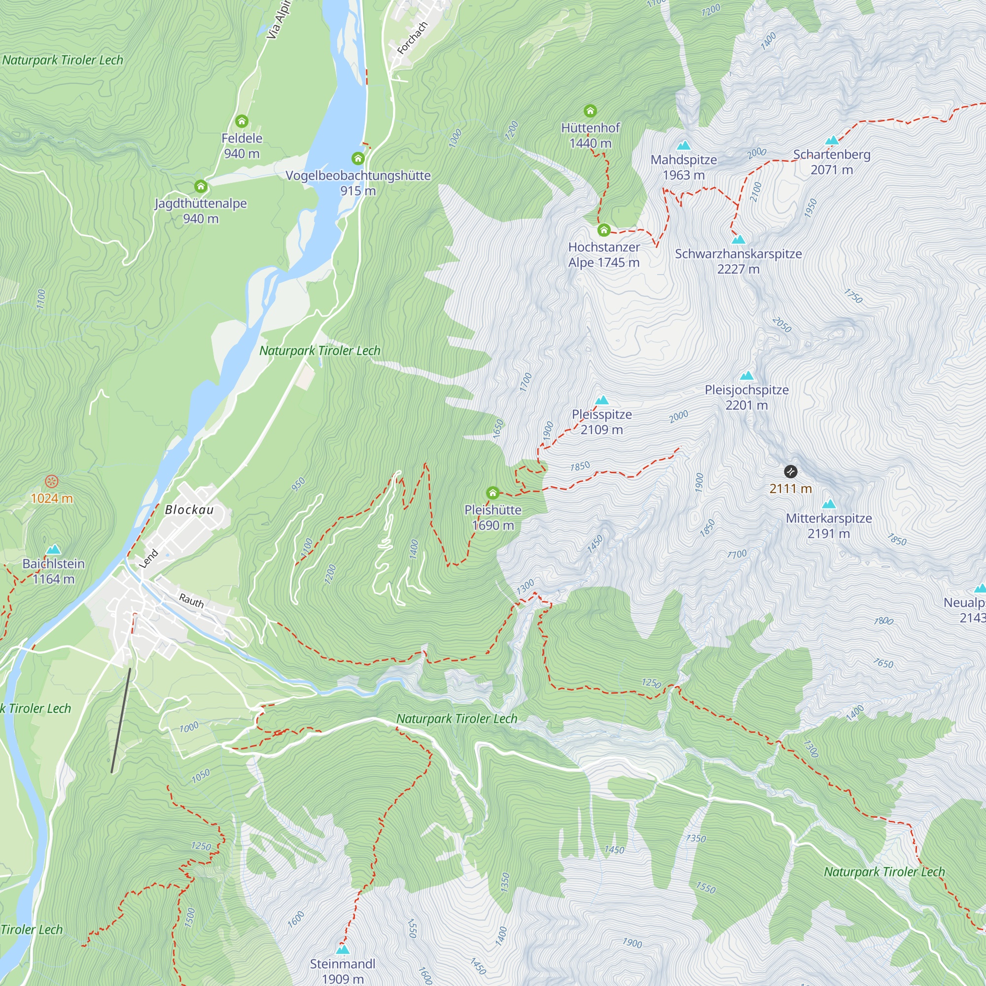Pleishütte map