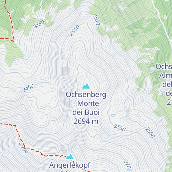 Map of Ochsenberg - Monte dei Buoi