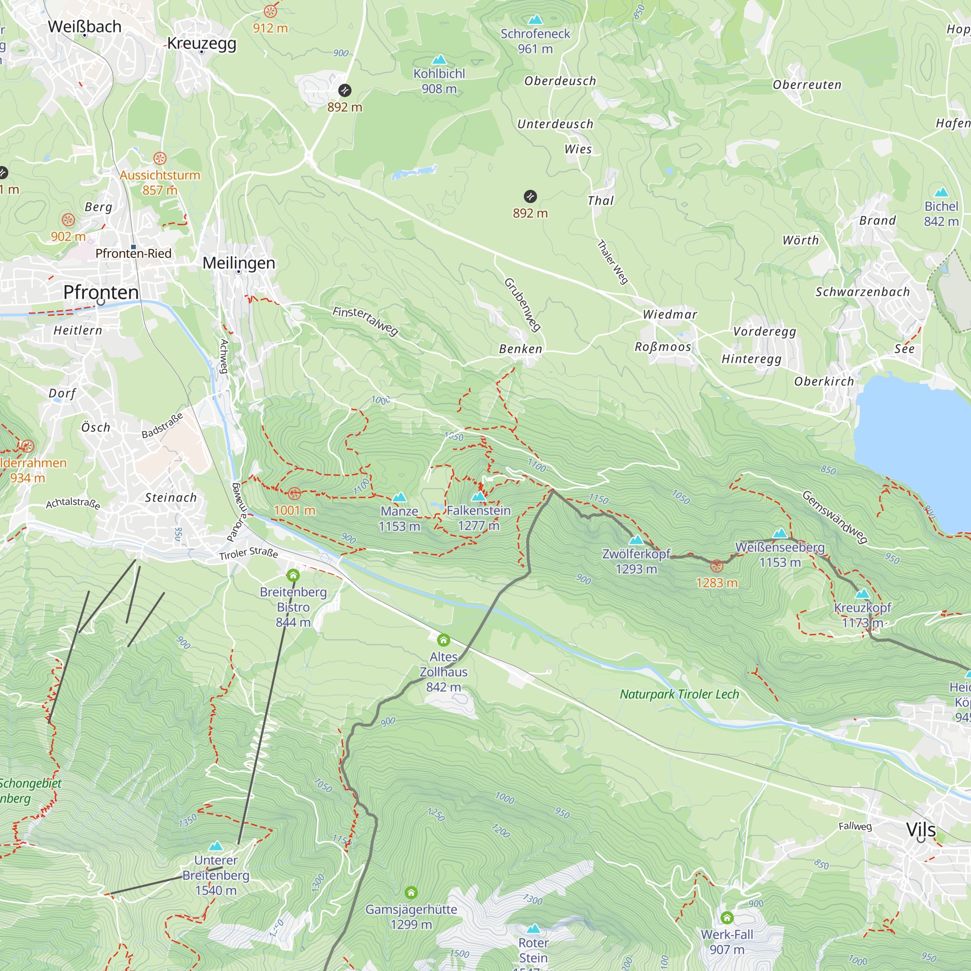 Boutique-Hotel Blaue Burg im Allgäu map