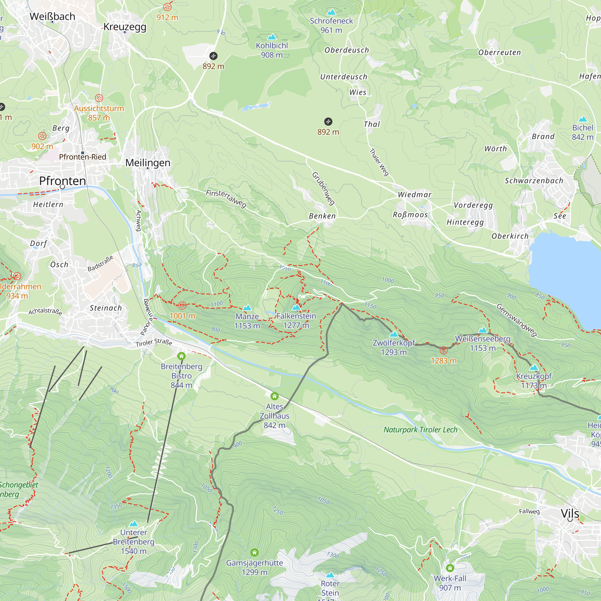 Boutique-Hotel Blaue Burg im Allgäu map
