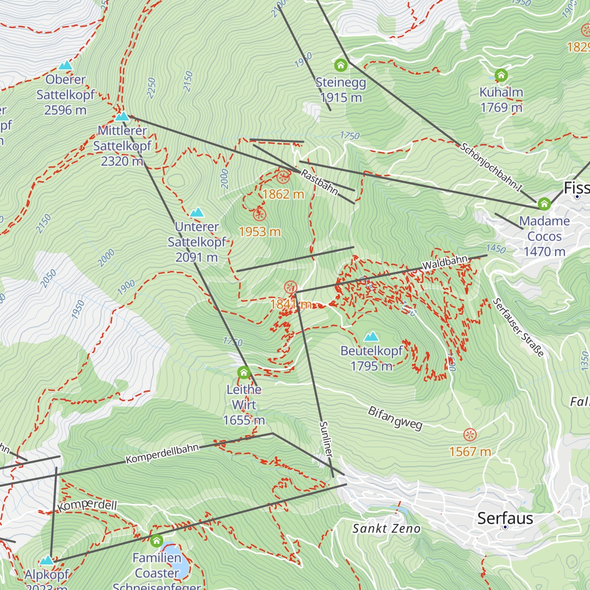 Sunliner Bergstation map