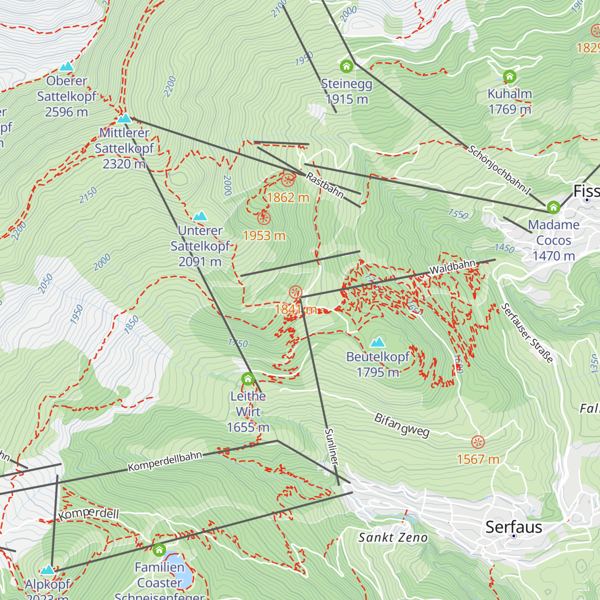 Sunliner Bergstation map