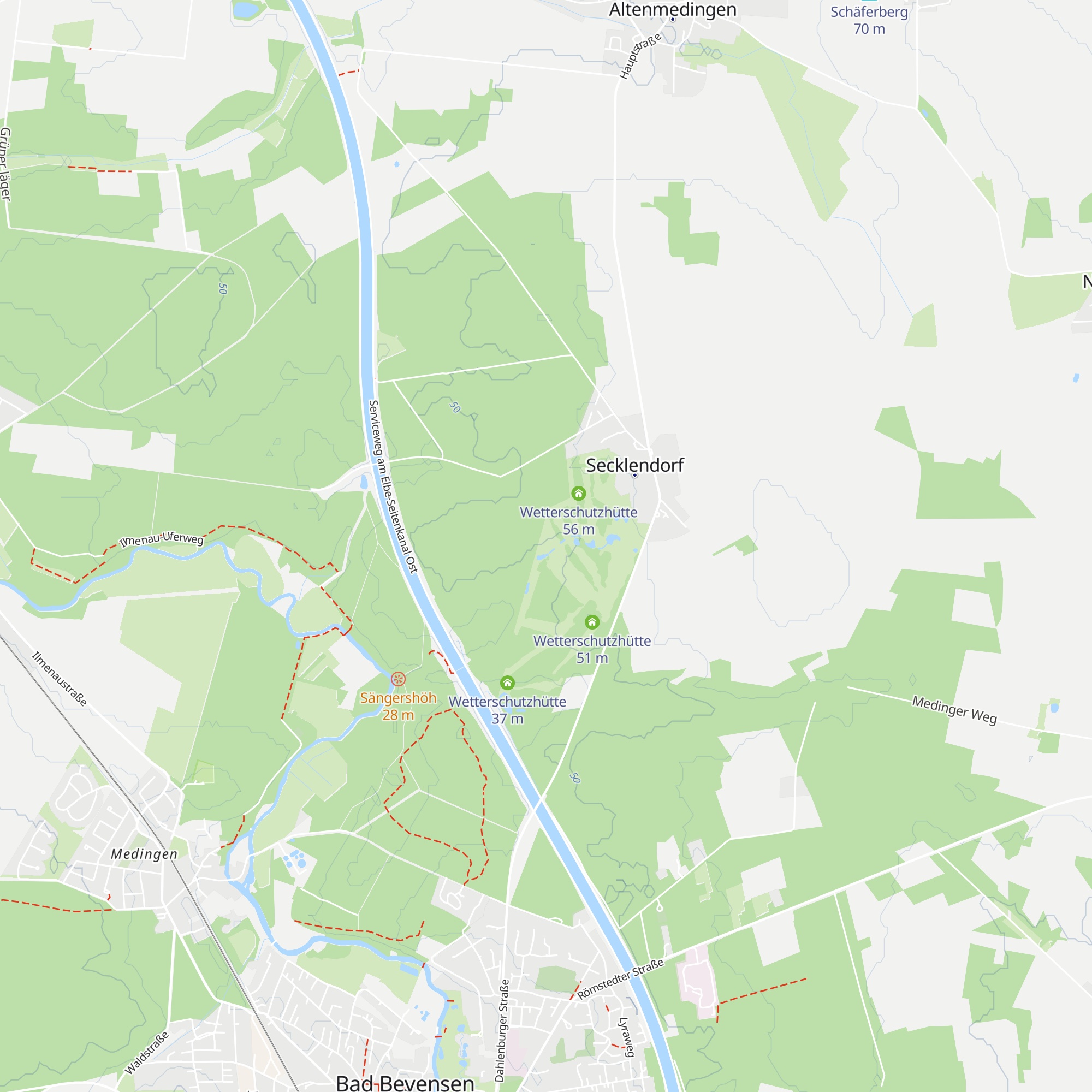 Wetterschutzhütte map