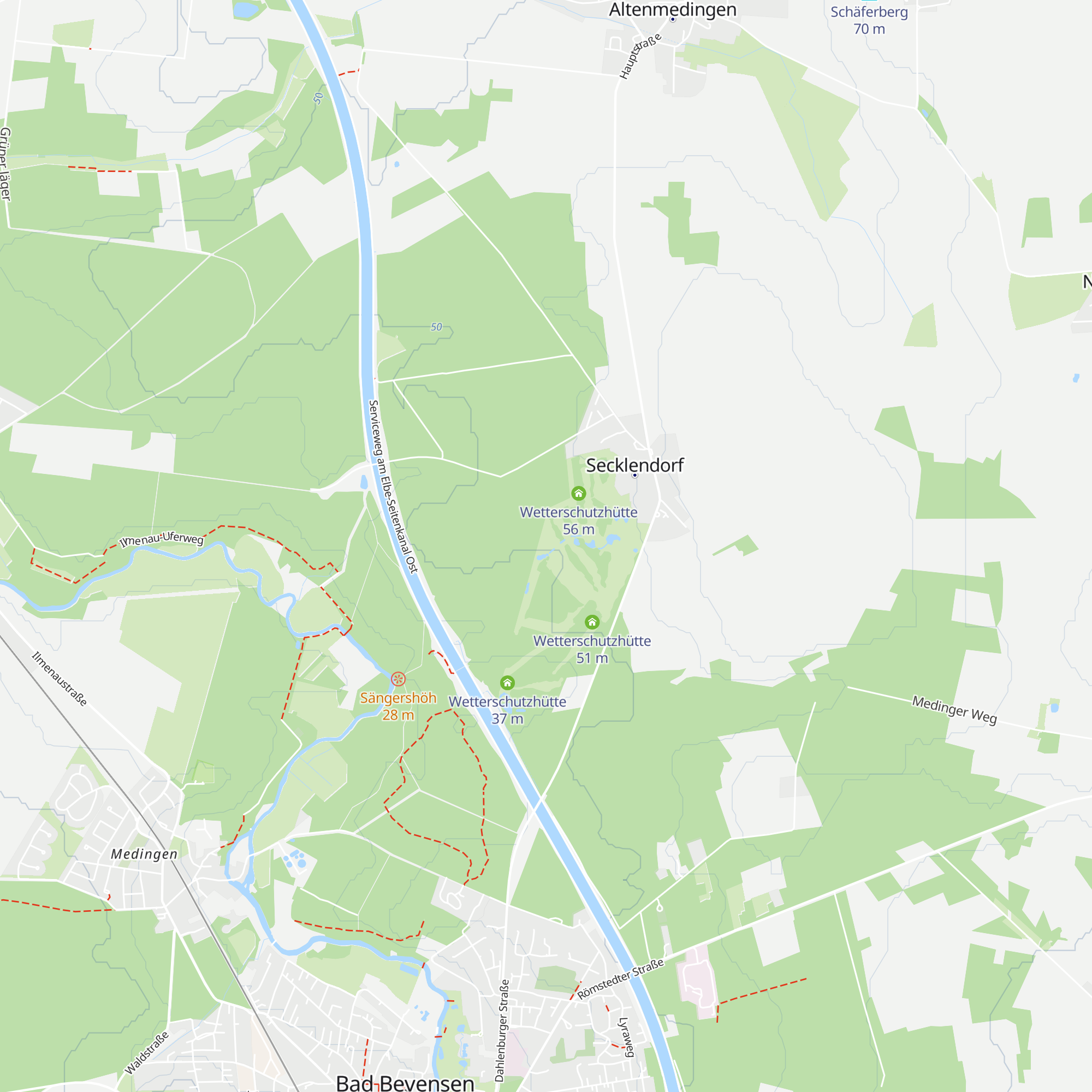 Wetterschutzhütte map