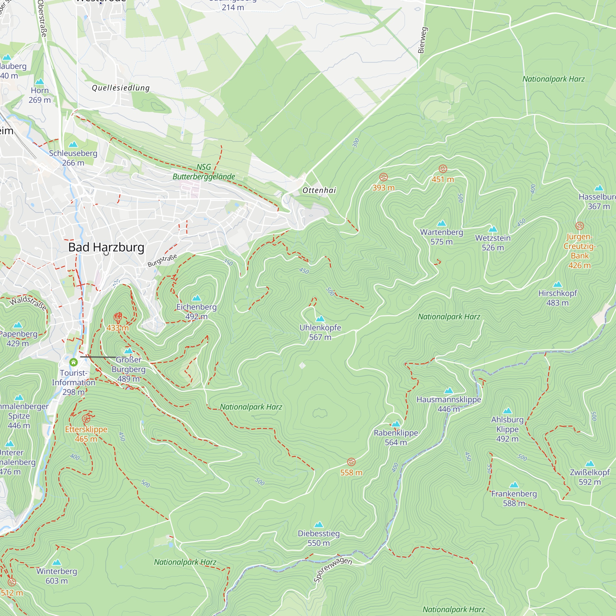 Schutzhütte Kreuz-Uhlenklippe map