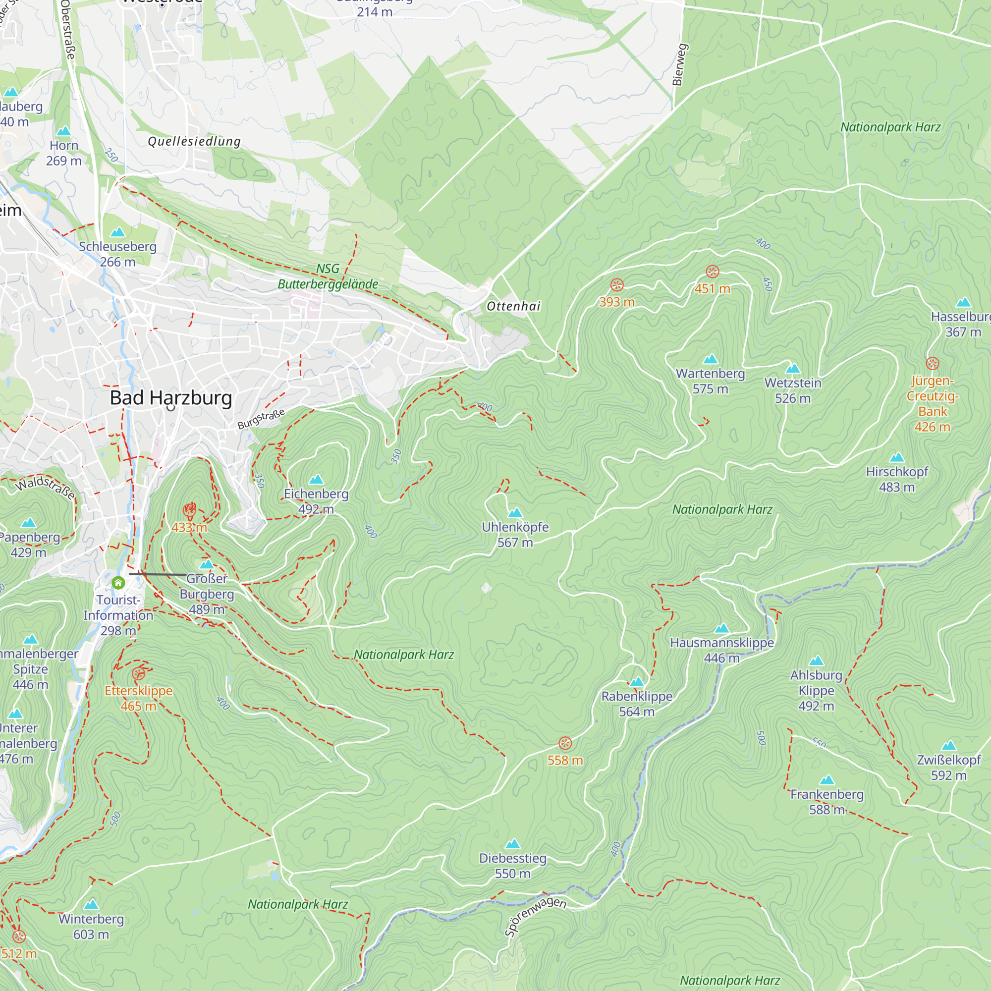Schutzhütte Kreuz-Uhlenklippe map