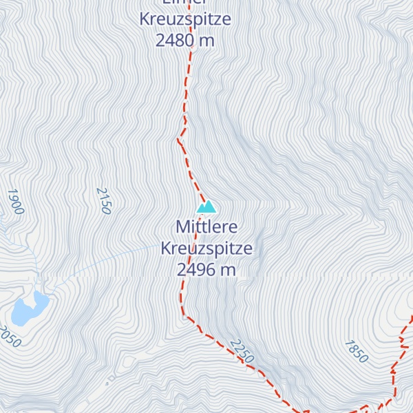 Map of Mittlere Kreuzspitze
