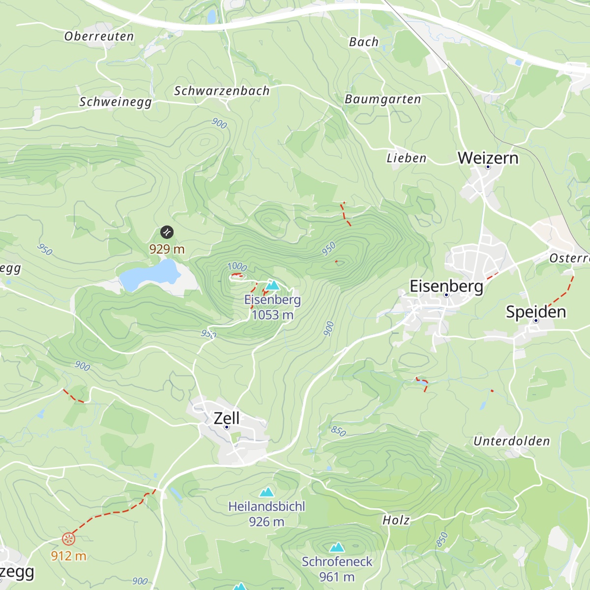 Schlossbergalm map