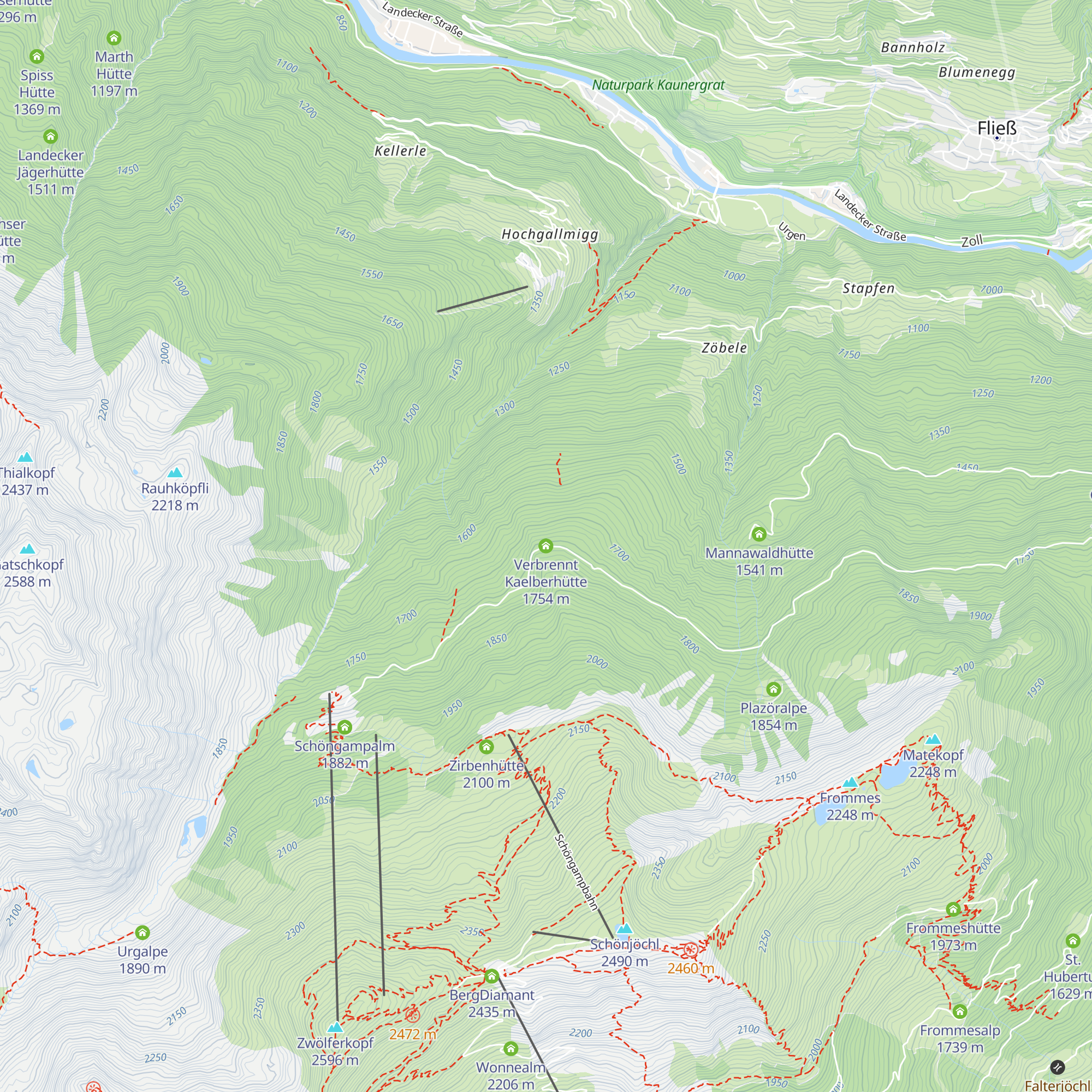 Verbrennt Kaelberhütte map