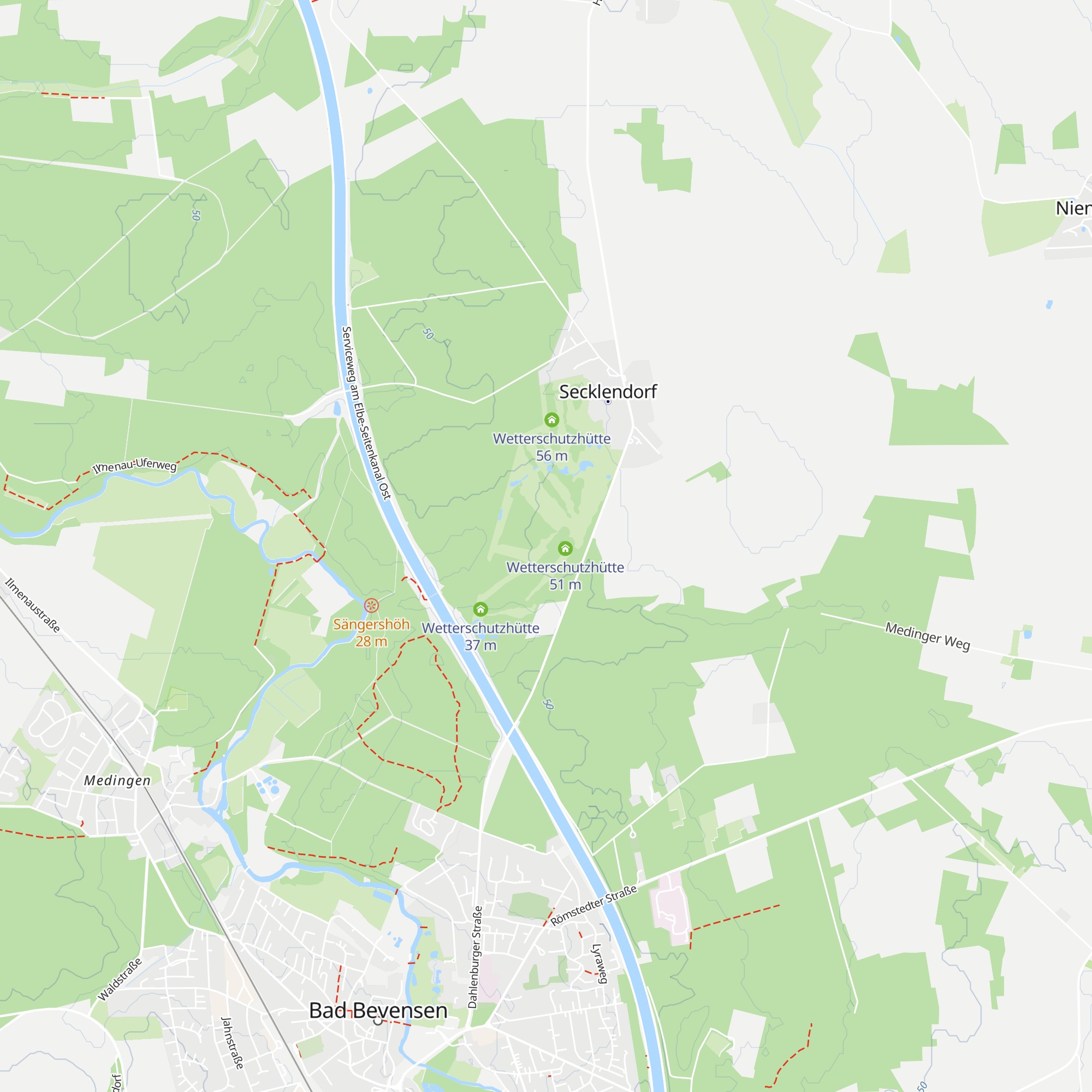 Wetterschutzhütte map