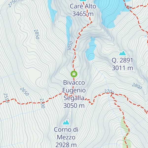 Map of Bivacco Eugenio Segalla