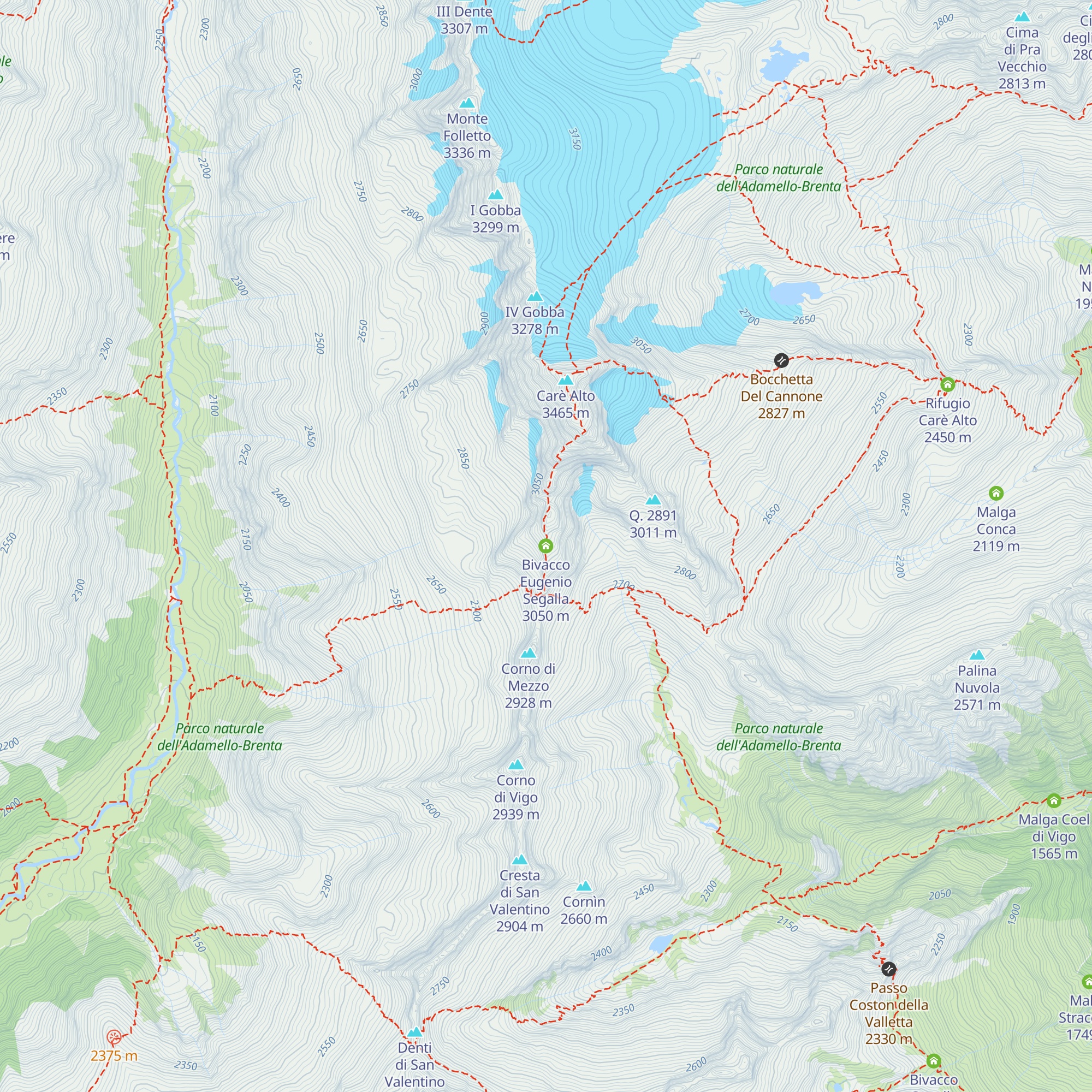 Bivacco Eugenio Segalla map