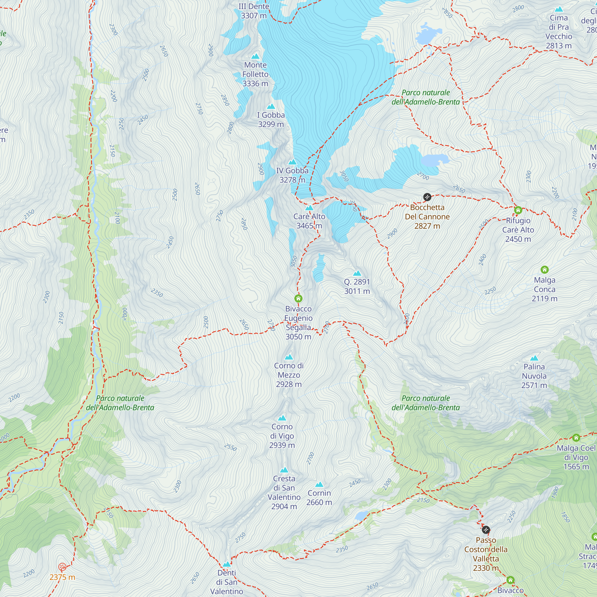 Bivacco Eugenio Segalla map