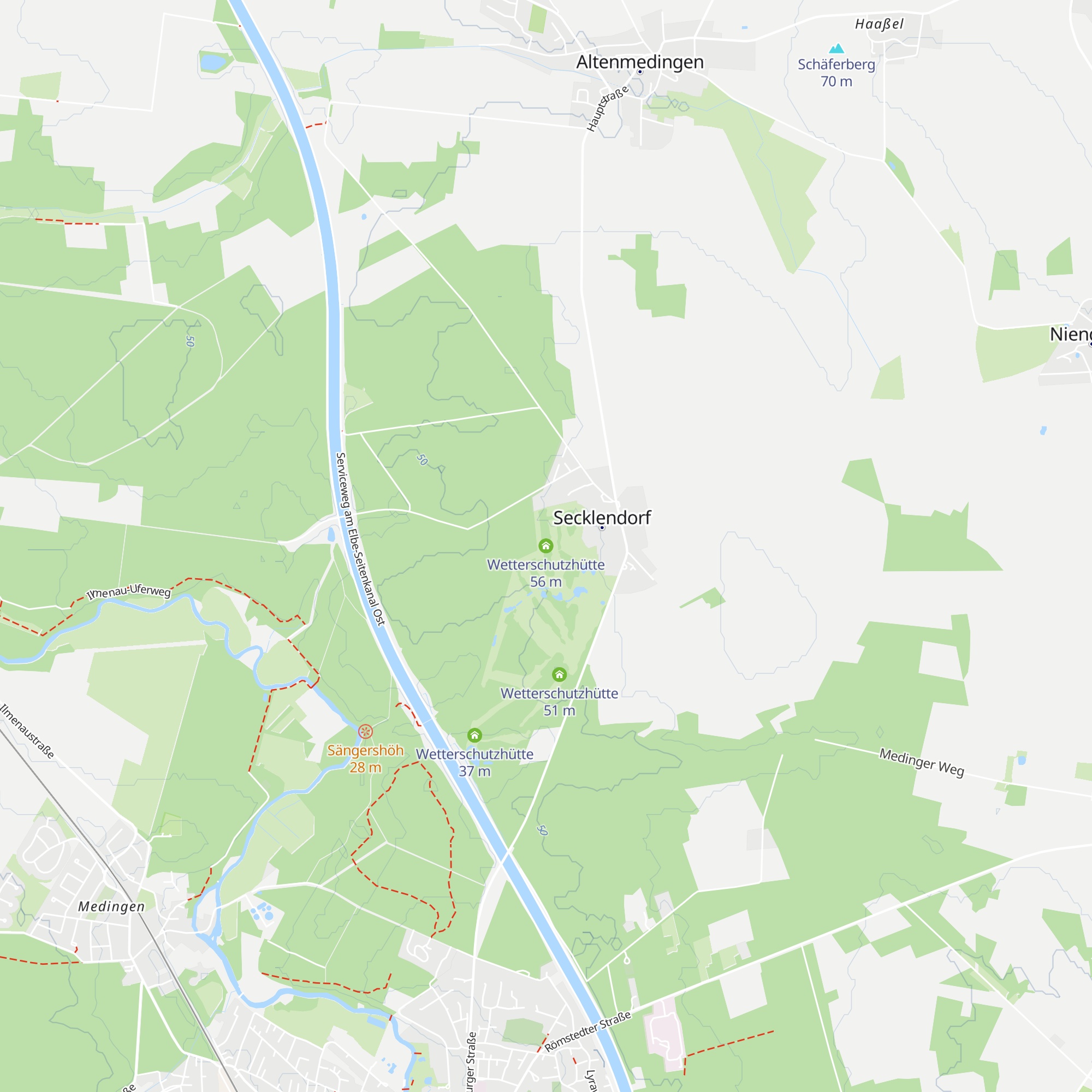 Wetterschutzhütte map