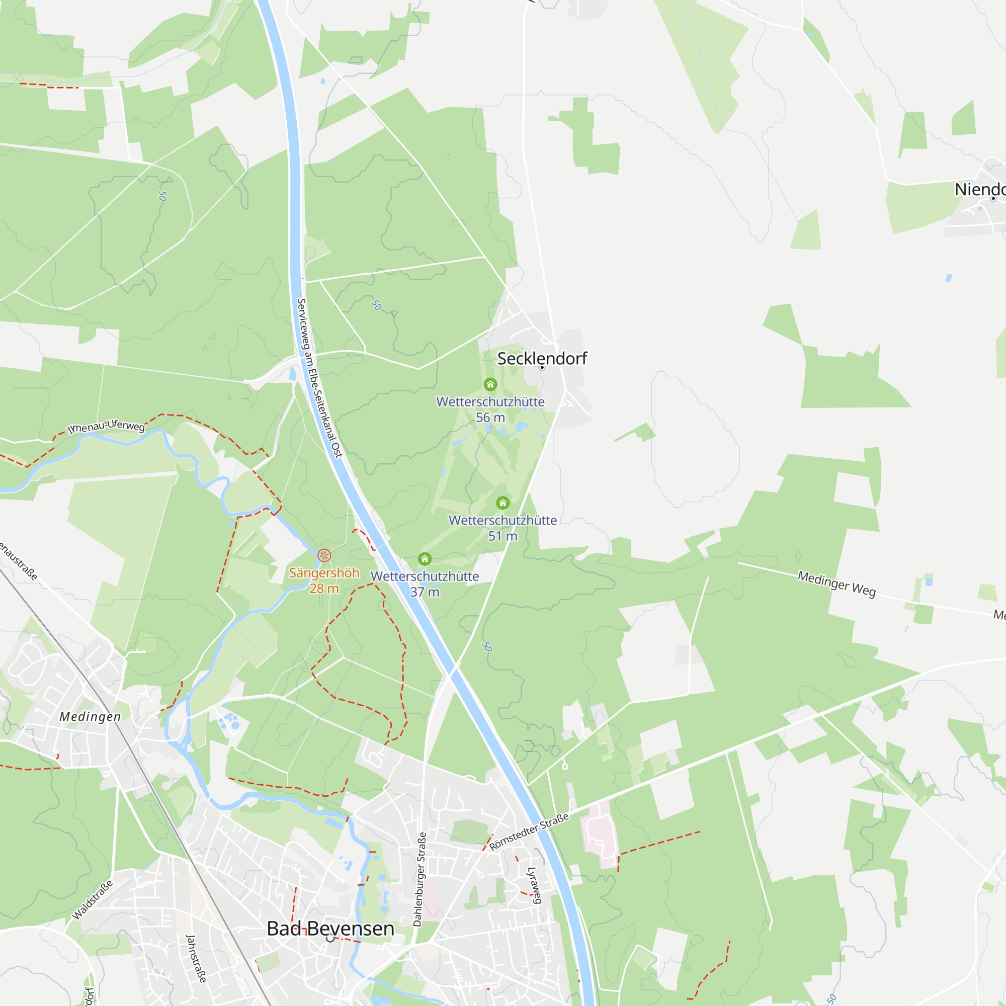 Wetterschutzhütte map