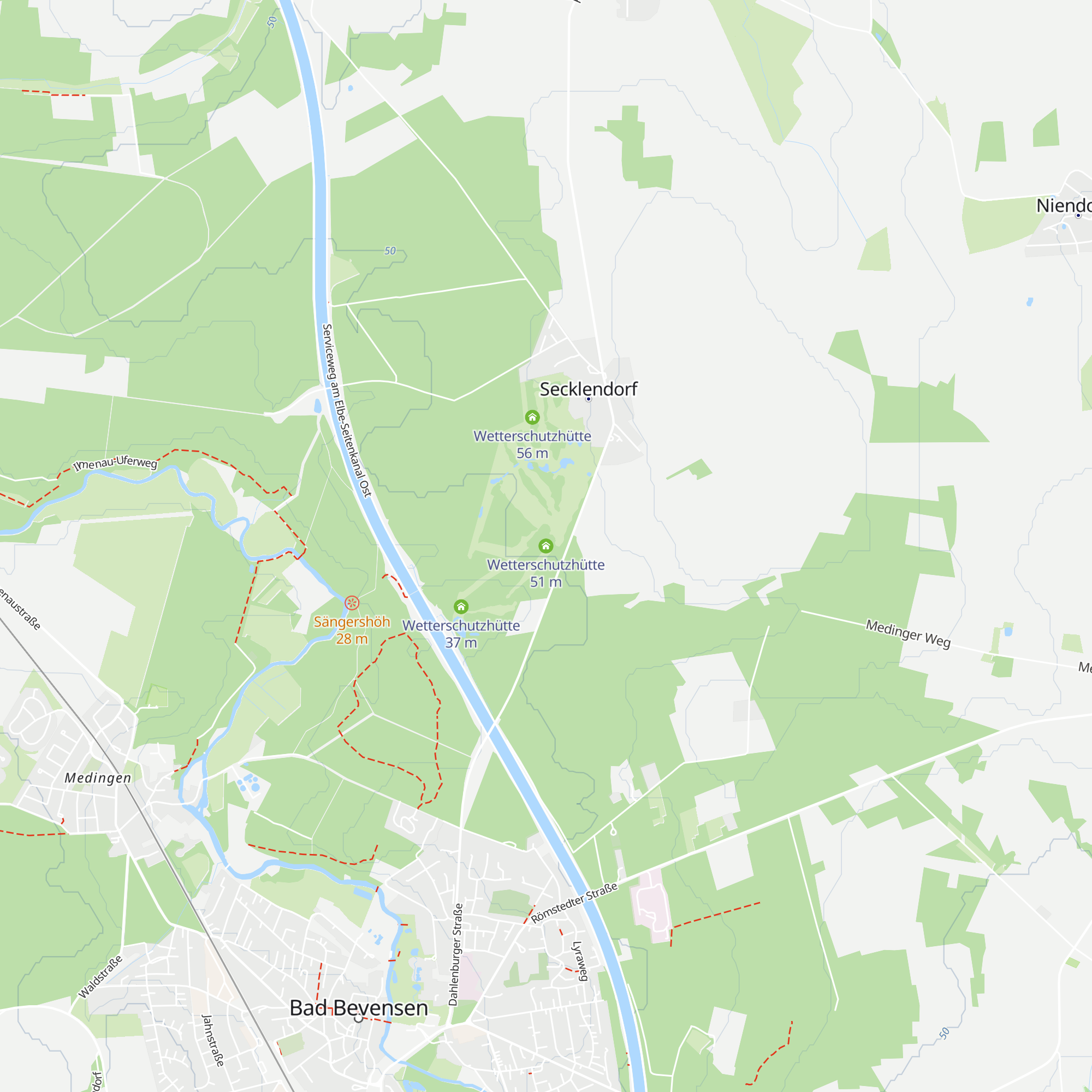 Wetterschutzhütte map