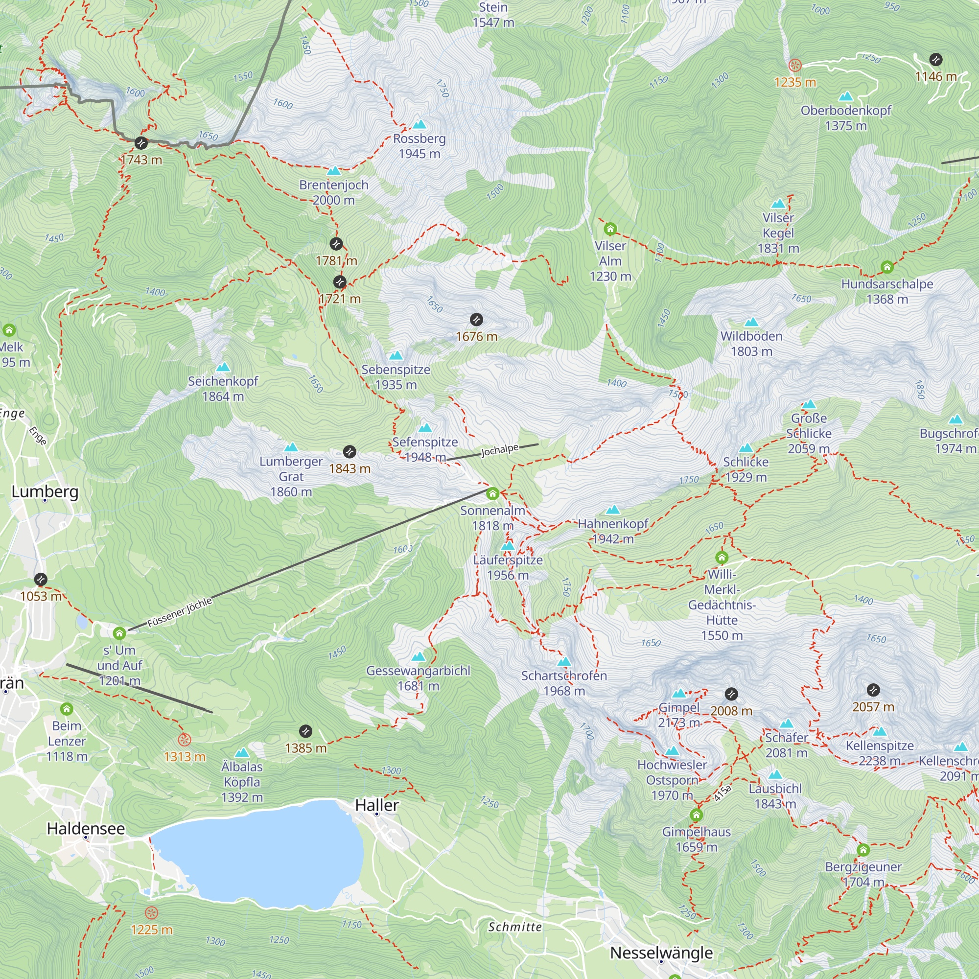 Füssener Jöchle map