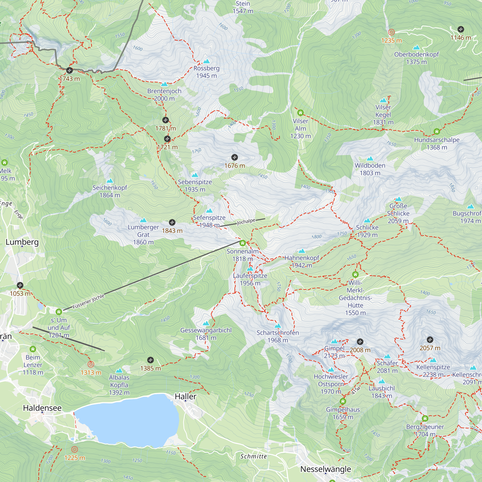 Füssener Jöchle map