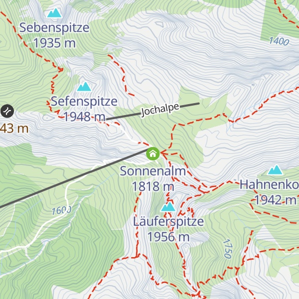 Map of Füssener Jöchle