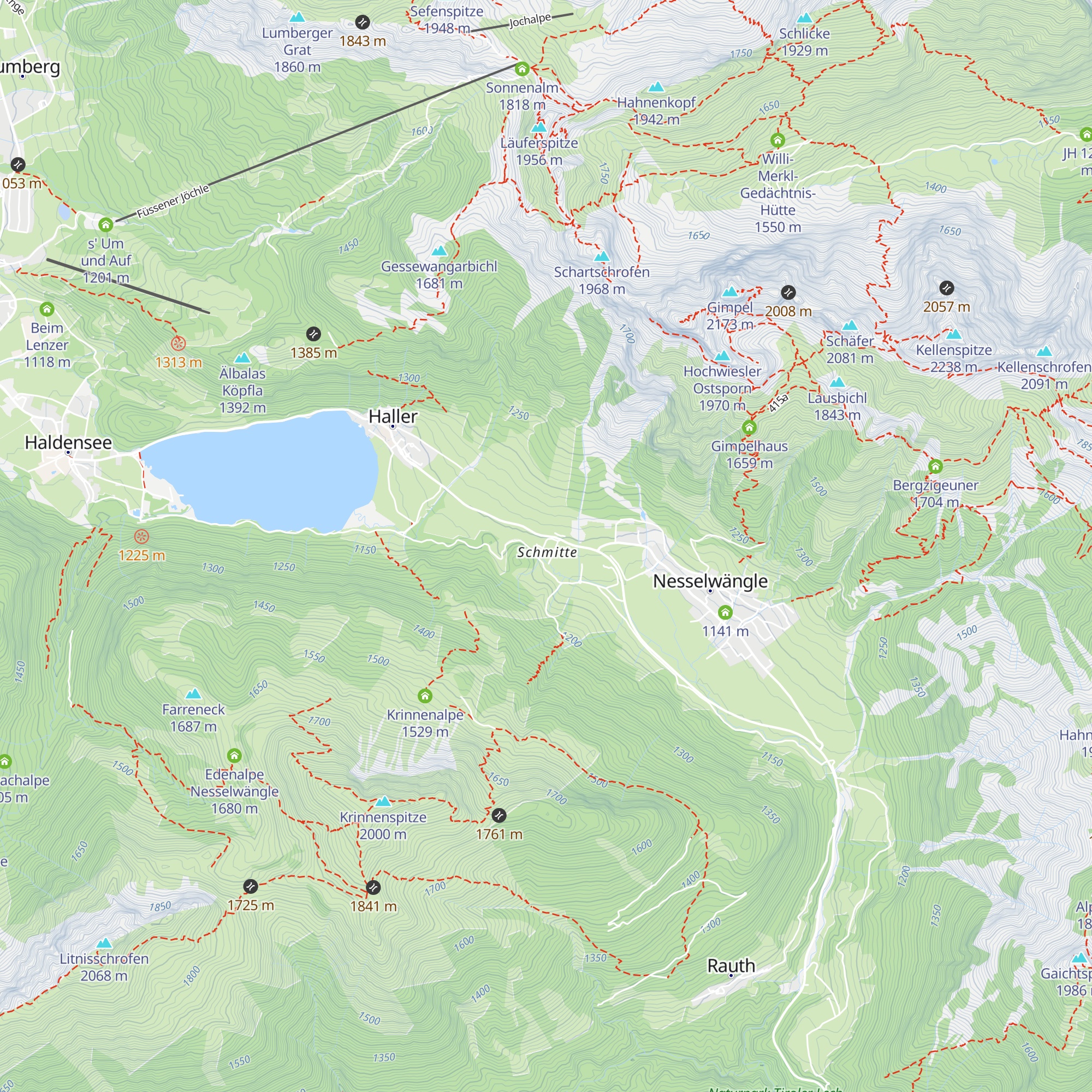 Haldenseehaus map