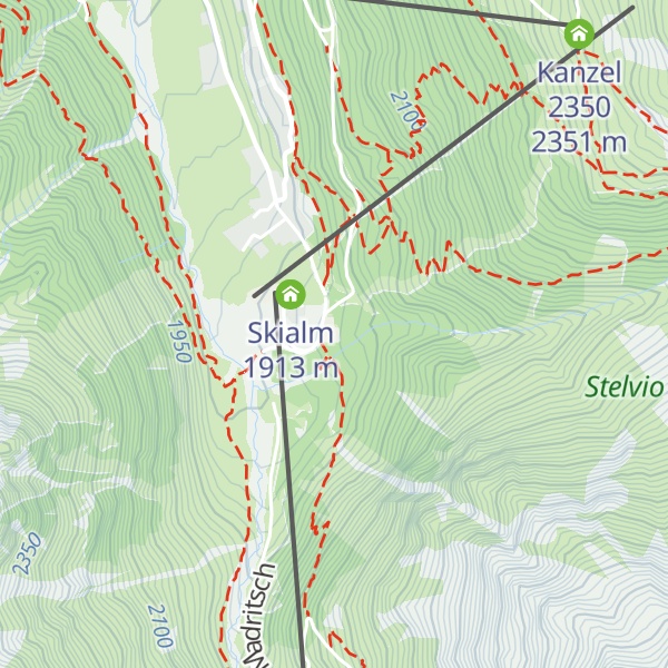 Map of Zivilschutzzentrum Sulden - Centro Protezione Civile Solda