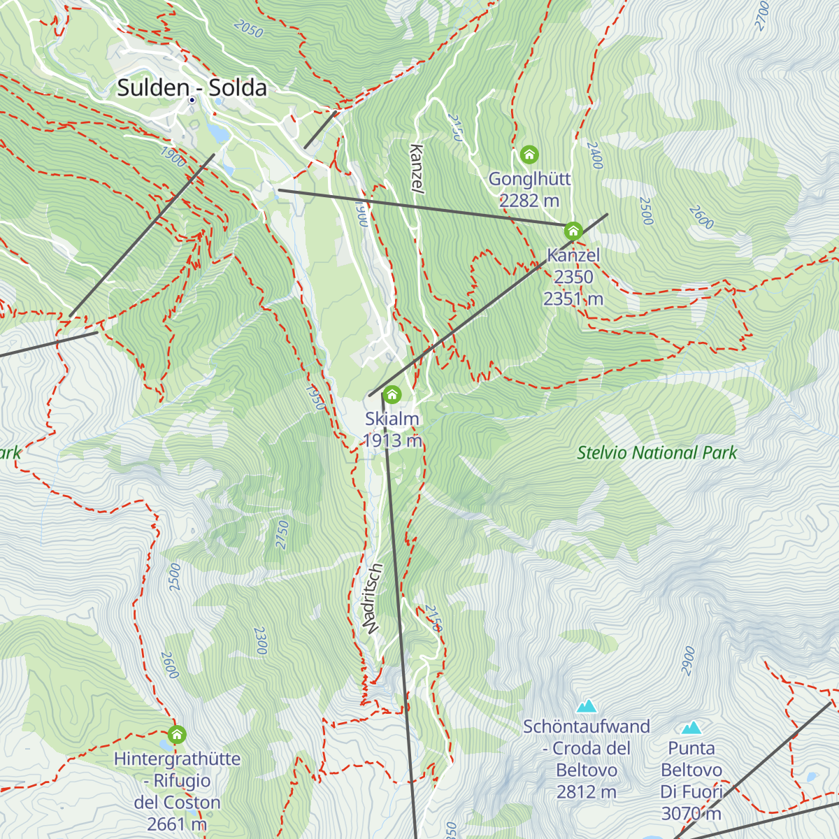 Zivilschutzzentrum Sulden - Centro Protezione Civile Solda map