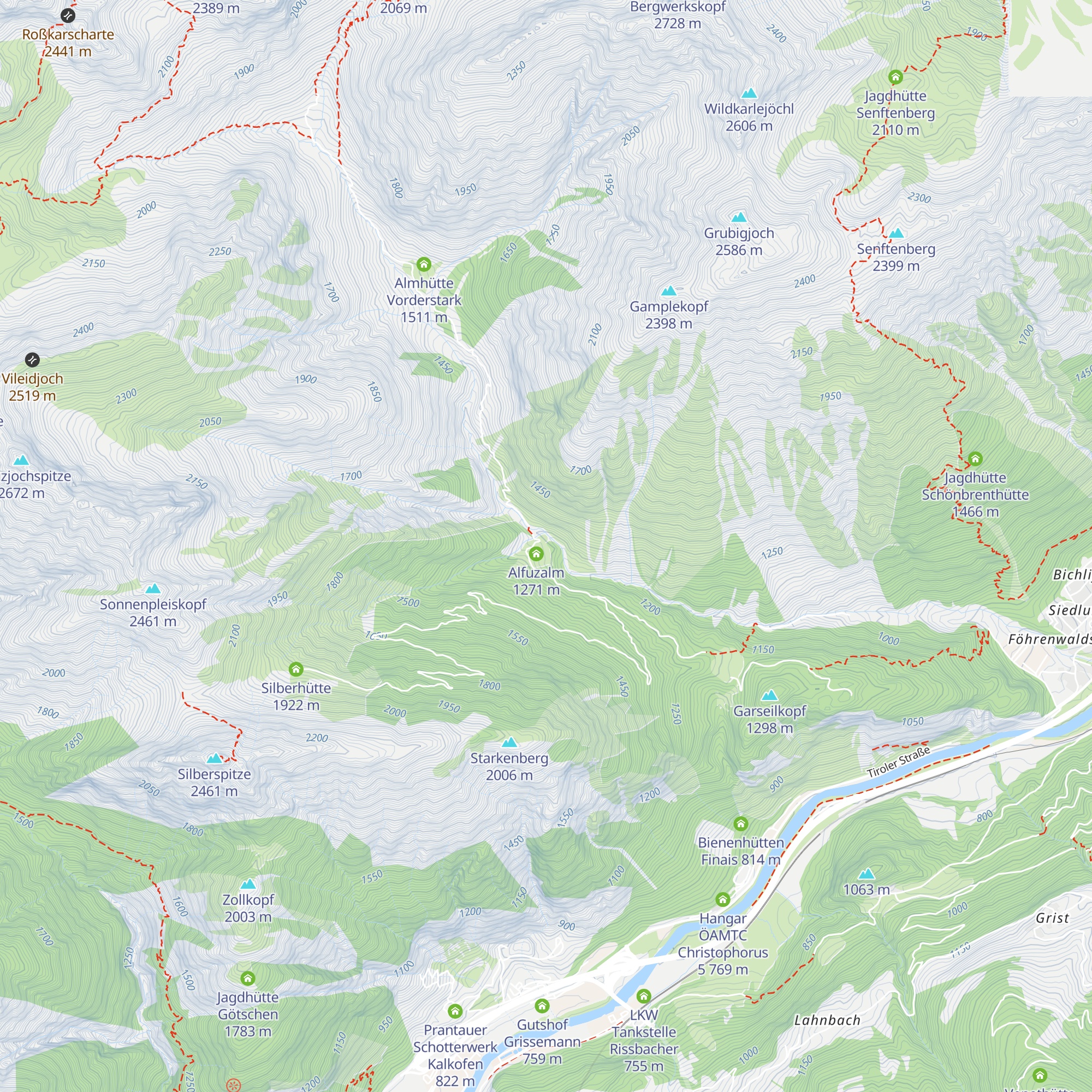 Alpe Alfuz map