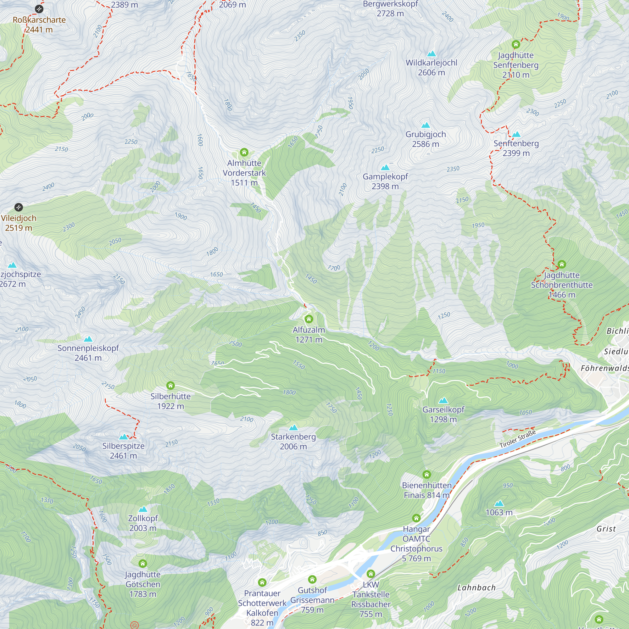 Alpe Alfuz map