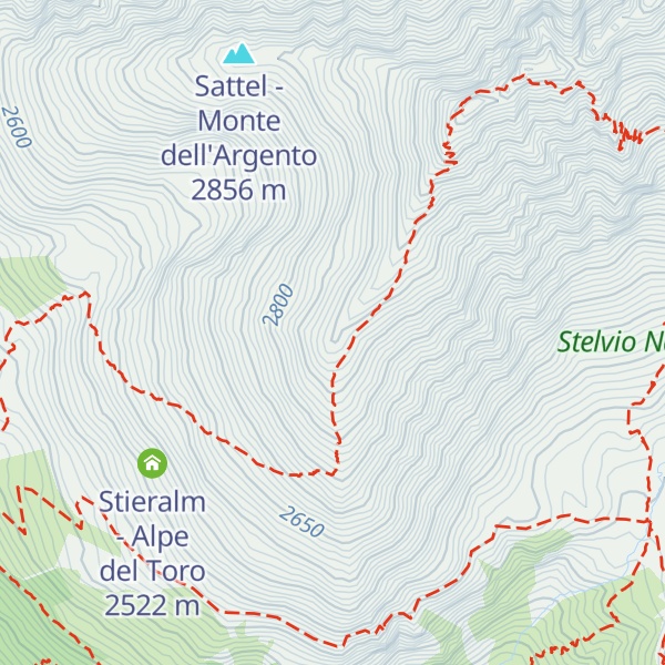Map of Vorderes Schöneck - Dossobello di Fuori