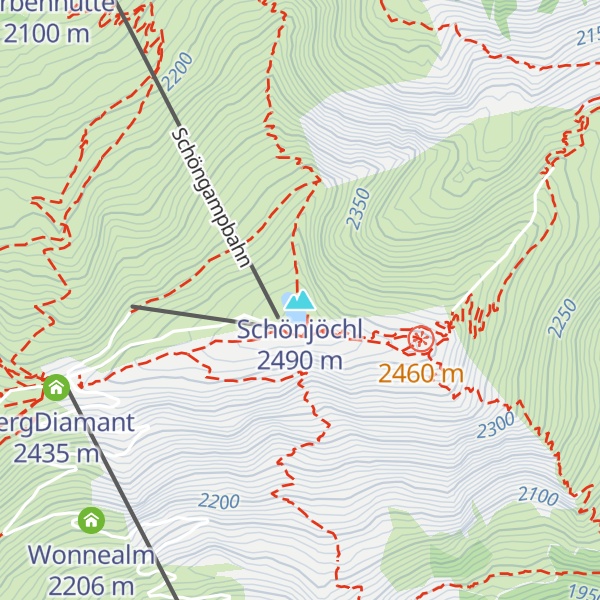 Map of Schönjöchl